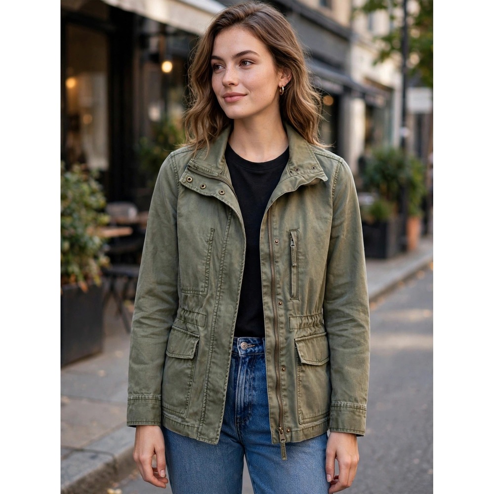 Madewell Fleet Jacket Olive Green Military Field Utility Coat L2512 XS